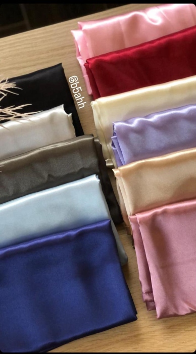 satin pillow case (1 pcs) - Dark Silver
 غطاء وسادة ساتان (قطعة واحدة) - سكني غامق